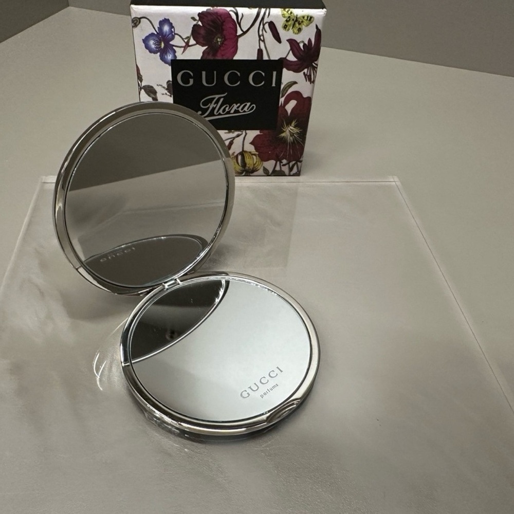 Gucci Silver Compact Mirror